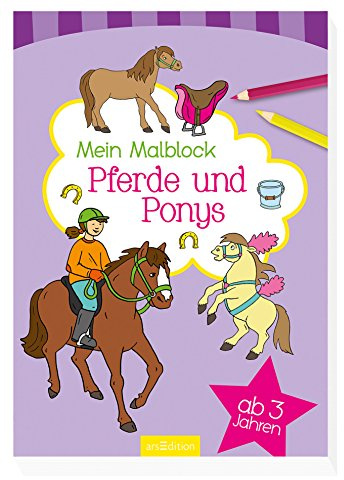 Malblock ab 3 Jahren - Pferde und Ponys