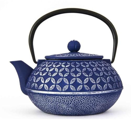 Sens Original - Théière fonte rosace bleu mauve 80cl - - Sens Original - bleu