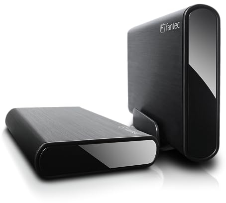 FANTEC,2168,DB-ALU31A AA8Externes Festplattengehäuse(für den EinbauEiner 3, 5 Zoll und2, 5 Zoll SATA I/II/III HDDs und SSDs Festplatte. mit USB 3.1 Typ-C zu Typ-A SuperSpeed+ 10G Anschluss, Schwarz