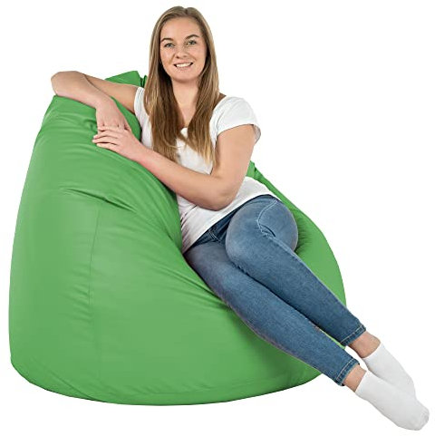 Italpouf , Sitzsack XXL Größe, Sitzkissen, Riesensitzsack, Indoor, Kunstleder, Sitzsack Sessel für Kinder und Erwachsene, EPS Perlen Füllung, Zertifiziert, Grün