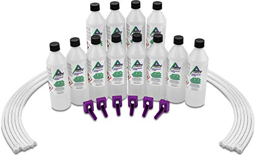 TOBOSTICK Set 12er (TOBOLIN Horizontalsperre für Mauern mit Hohlräumen) – TOBOLIN Flaschen + Schraubwinkel + TOBOSTICK