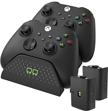 Venom Base de carga doble con 2 paquetes de baterías recargables - Negro (Xbox Series X y S/Xbox One)