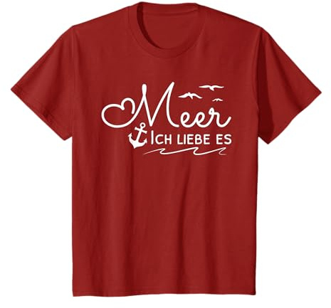 Segeln Anker Meer Ich Liebe Es Ozean Liebe Segler Boot Möwen T-Shirt
