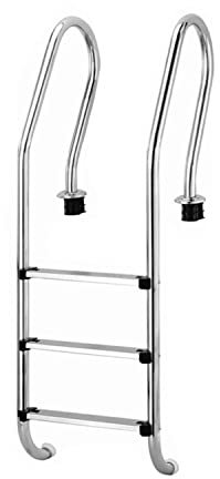 Fayelong Échelle de Piscine 3 Marches de Piscine en Acier Inoxydable Antidérapante pour Piscines Centres de Spa Parcs Aquatiques