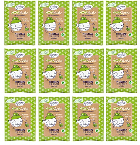 12er Pack Dresdner Essenz Dreckspatz Pflegebad Wer bist du denn Apfel-Duft 12 x 50 g Badezusatz vegan