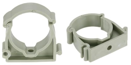 sourcing map 8 Stück 32mm Durchm. Rohrklemmen Clip PPR Wasserschlauch Armaturen Rohrhalter mit Schloss für Wasserversorgung Grau