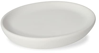 Porta Sapone da Appoggio Bianco Opaco in Ceramica Mod. Chloe