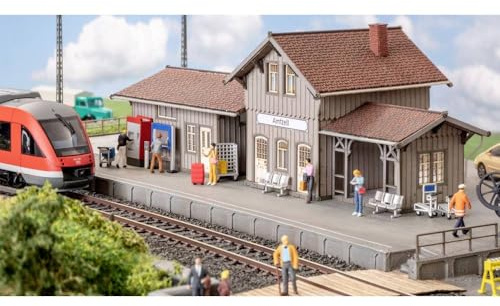 NOCH® Figuren-Themenwelt „Bahnsteig”, mit Reisende, H0 Figuren für Modellbahn Zubehör 1:87 Skala