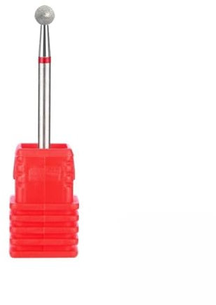 Natury Nails Fresa diamantata per unghie Punta rotonda da 4 mm per tornio unghie. Manicure russa, pedicure, cuticole (grana fine)