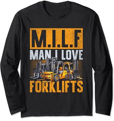 Operador de montacargas Man I Love Forklifts Manga Larga