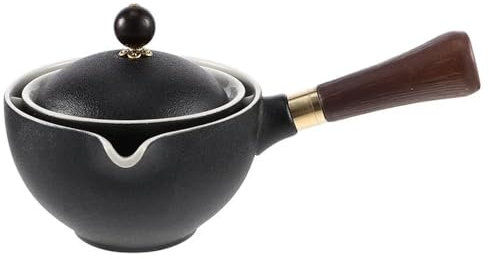 JIEDA Tea Set Teapot Chinese Pot Gongfu Kettle Ceramic Maker Porcelain Cup Side Handle Fu Rotation Kung Miniceremony Infuser Dispenser