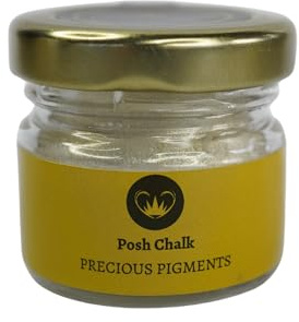 Posh Chalk PCP0201 Precious Pigment Powder- Diamond Gold 30ml - Vibrant Color Mix - DIY Craft, Upcycling, Furniture, Art - Wood, Glass, Metal, Fabric - High Luxury Pigmentation