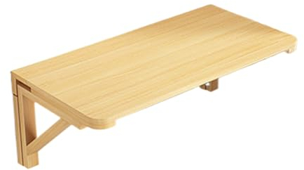 Wandklapptisch Küche Holz Gute Tragfähigkeit, Stabile Struktur, Bogenwinkel, Pflegeleicht, Wandtisch, für Arbeitszimmer Küche Wohnzimmer (Size : 120 * 60CM)
