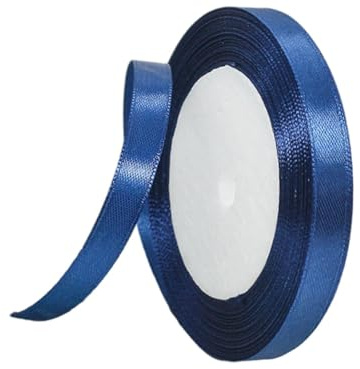 Dunkelblau Satinband 10mm,Geschenkband Satinband 22 Meter Polyesterband, Dunkelblau Schleifenband für Geschenkverpackung,Dekoration,Hochzeit,Weihnachten,Bastelarbeiten,und Geschenkverpackung