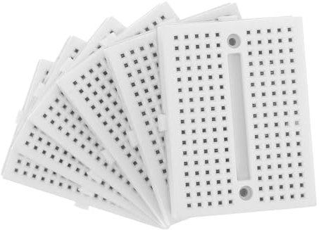 Anneome 6pcs Mini White Solderless Breadboards Experiment Tool Science Prototype Boards for Electronics and Diy Kits