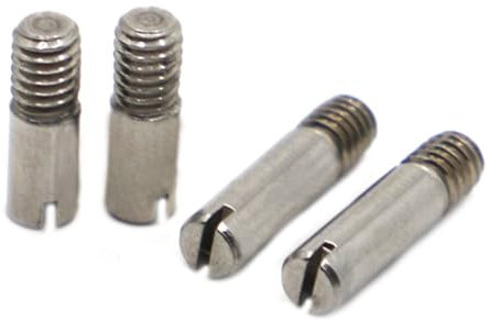 AYYSSM 304 Edelstahl M2 M2.5 M3 M4 M5 M6 M8 M10 Außengewinde Zylinderstift Positionierungsstift Schlitzstift Schraube(M4 5pcs,10mm)