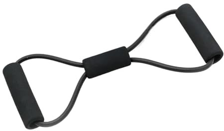 Fitnessband Widerstandsbänder Widerstandsbänder, elastischer Schlauch, Gummigürtel, Fitnessstudio, Yoga, Zahnfleisch, Fitnessgeräte, Workout, Muskelzugseil, Übung, 8 Wörter, Brust-Expander(Black)