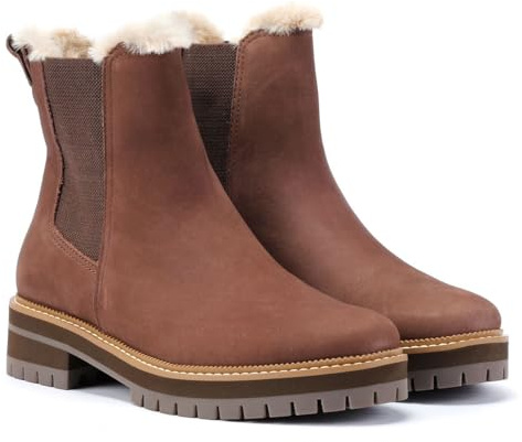 TOMS Bennet Leather Women's Dark Brown Boots - UK 4