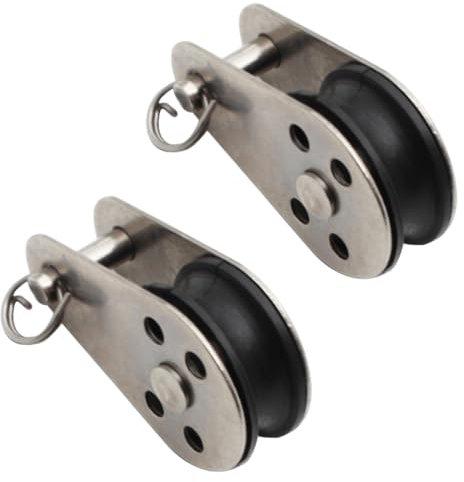 AYVRUOP 2 Pezzi Carrucola a Vela,Resistente Puleggia a Perno Rimovibile, Carrucola Palestra 304 Inox,Carrucola Per Sollevamento Per Kayak, Canoe, Fabbriche, Edifici