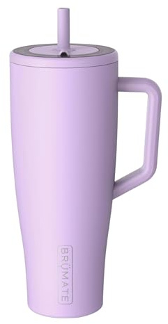 BrüMate Era 1.2L Tumbler with Straw and Lid | 40oz Metal Water Bottle with Handle | 100% Leakproof | Insulated Cup | Stainless Steel Travel Gym Mug | Keeps Drinks Ice-Cold All Day (Lavander)
