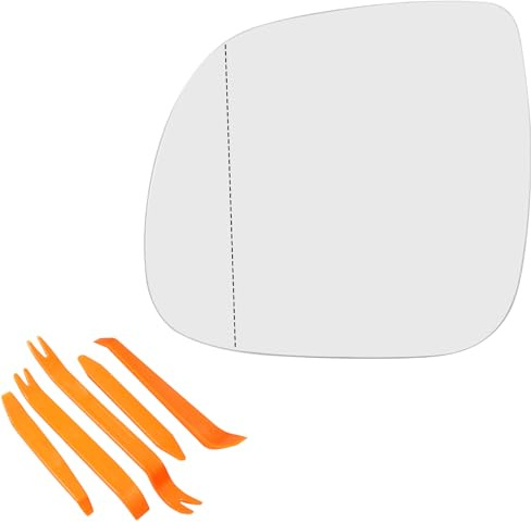 Spiegelglas Ersatz Links für VW T5 (2010-2015) T6 (2016-2021) | VW Transporter Caravelle(2014-2018) beheizbar Ersatzspiegelglas Fahrerseite Außenspiegel Rückspiegelglas Seitenspiegelglas