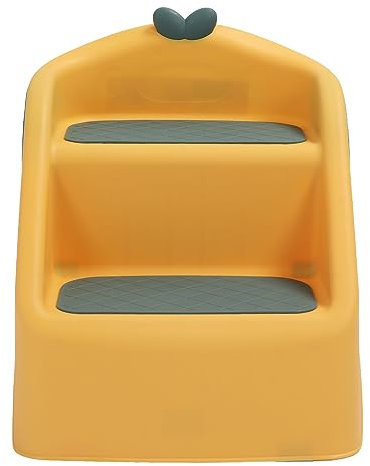 Riuulity 3 in 1 Klapptöpfchen Trainingshocker Sicherer Schritthocker für Babybad, Plastik Waschbecken Toilettenhocker für Kleinkindstuhl Stuhl (Yellow)