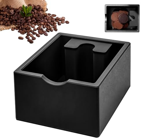 Récipient de tapotement pour porte-filtre, boîte à café expresso Knock Box pour marc de café, accessoires Barista, bac à marc de café pour accessoires de café (noir)