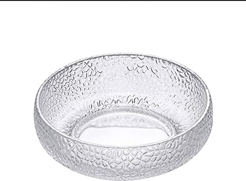 JINGYAN Cuenco Ensaladera de Vidrio Transparente para el hogar, Sopa de Fideos instantáneos, frutero, vajilla Creativa para postres