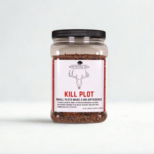 Whitetail Hill Kill Plot Food Seed Mix for Deer, 1/3 Acres or 3 Acres, Highly Attractive Mix of Brassicas, Clovers, and Chicory, Made for Small Plots