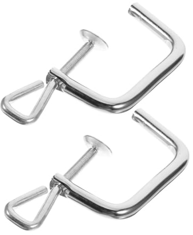 TOBBOMEY 2pcs Pasta Machine Clamp Stable Fixing Clip for Manual Handheld Pasta Makers Easy to Clean Spare Parts Compatible with Various Noodle Maker Tools
