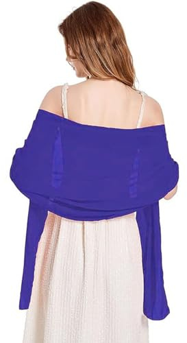 KAQNTUD Cerimonia di nozze Scialle Fotografia nuziale Tippet Scintillante Mantelle da sposa per le donne per le vacanze al mare e il campeggio moda quotidiana, Viola, Taglia unica