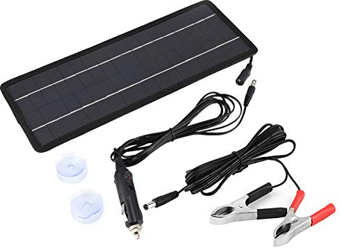 Mtlavishness 12V 4.5W Portabelt solbatteri med monokristallin panel för bilbilbåt och RV upprätthåller 12 volt batterier effektivt