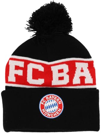 FC Bayern München I Bommelmütze Logo I Unisex I Schwarz