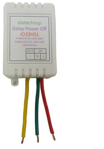 Interruptor de relé de retardo ajustable CA 110 V 220 V con control de temporizador PowerON para apagado temporizado de hasta 180 minutos