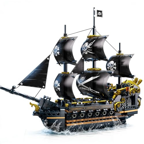 Piratenschiff Bausteine Set, 801 Teile Piraten Schiff Modell Bausatz