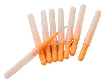 Interdentalborstar och tandtrådspinnar, Interdentalborstar 50 st 0,5mm Flerfärgad(Orange)