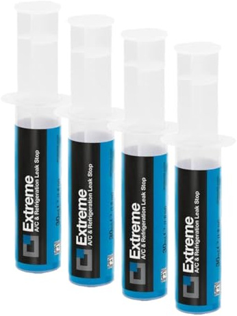 ERRECOM Extreme, Stop-Fuites pour Systèmes de Climatisation de Véhicules, seringue de 30 ML, Contient Adaptateur 5/16 SAE (pour R410a, R32) (Lot de 4)