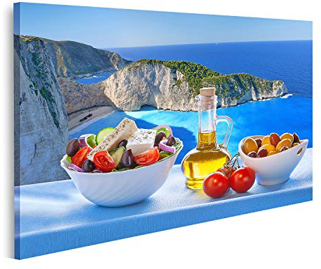 islandburner Bild auf Leinwand Berühmter Navagio Strand Mit Griechischem Salat Zakynthos Griechenland Bilder Wandbilder Poster