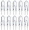 ShuoHui G6.35 50W 12V Halogène Light Bulbs Dimmable 650LM Blanc Chaud 2700K Clear Capsule Lamp, GY6.35 Bi-pin Halogen Light (10)