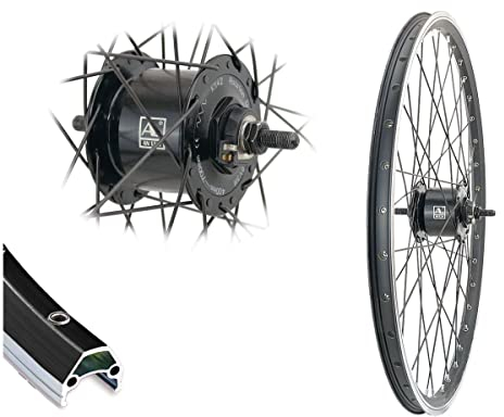 Bärwinkels Vorderrad 26 Nabendynamo Hohlkammerfelge Felgenbremse schwarz 19-559 26 Zoll