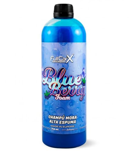 FULLCARX Blueberry Foam 750ml Shampoing Bleu Mousse Active Voiture, Haute Concentration, Encapsule Saleté, Pouvoir Moussant Élevé, Savon Nettoyant Lavage, Produit Nettoyage Detailing Professionnel