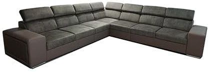 All4All Ecksofa mit Schlaffunktion Paloma 3a3 - Wohnlandschaft in L-Form 334x334 cm - XXL Sofa Groß - Big Sofa mit Bettkasten - Farbe wählbar - Modern - verstellbare Kopfstützen 19