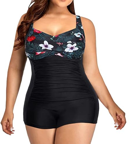 Bañador Mujer Talla Grande Traje De Baño De Una Pieza Natación Bañadores Reductor Barriga Secado Rápido Trajes De Baño Reductores Deportivo Bañador Cintura Alta Ropa De Surf Push Up Beachwear Oferta