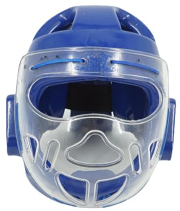 Ronyme Copricapo da Karate Casco da Boxe Ammortizzazione ventilata Copertura per Il Viso Regolabile per Taekwondo Grappling Professionale Comoda per Adulti, L