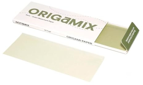 Mister Canapa, Carta da Origami di Canapa, Modello Rana, Beige, 250 Fogli 4,4 x 10,8 cm