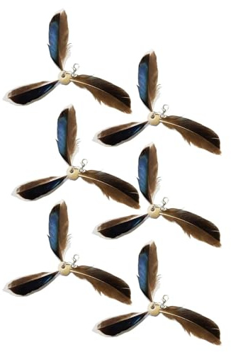 Senermter Propeller Katzenspielzeug, Katzenangel Ersatzfedern Propeller Federn, Katzen Feder Spielzeug, Propeller Katzenspielzeug, Katzenstab Spielzeug Für Kätzchentraining