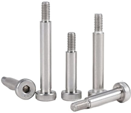 Generisch 1~10 Stück M3 M4 M5 M6M8M10 304 A2 Edelstahl Rändelschraube Sechskantkopf Schulterrollenlagerschraube Bolzen L=3~100mm(D10xM8-1pcs,55mm)