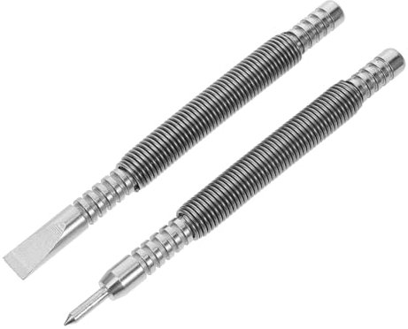 LIFKOME Punzone in Acciaio Al Carbonio Molla Per Legno Metallo E Set Di Punteruoli Versatile E Durevole