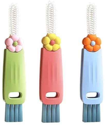 3 PCS 3 in 1 Cup Lid Gap Cleaning Brush, Bottle Cleaning