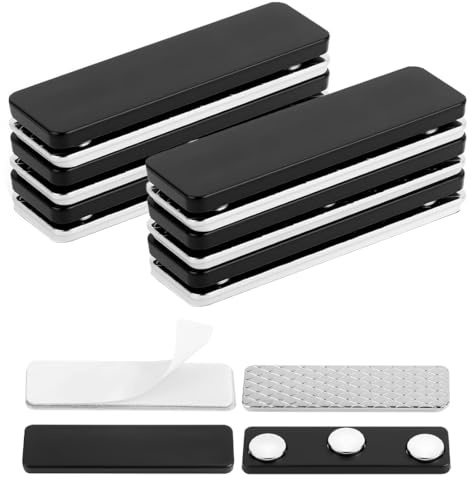 DORKIN Accessori per finestre, confezione da 6 clip magnetiche per zanzariere, autoadesive e riutilizzabili, non richiede fori (nero).